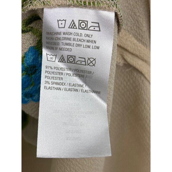 Susan Graver Textured Stretch Woven Floral Print Open Front Cardigan 1X - Picture 5 of 6